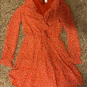 Red flowered Dress